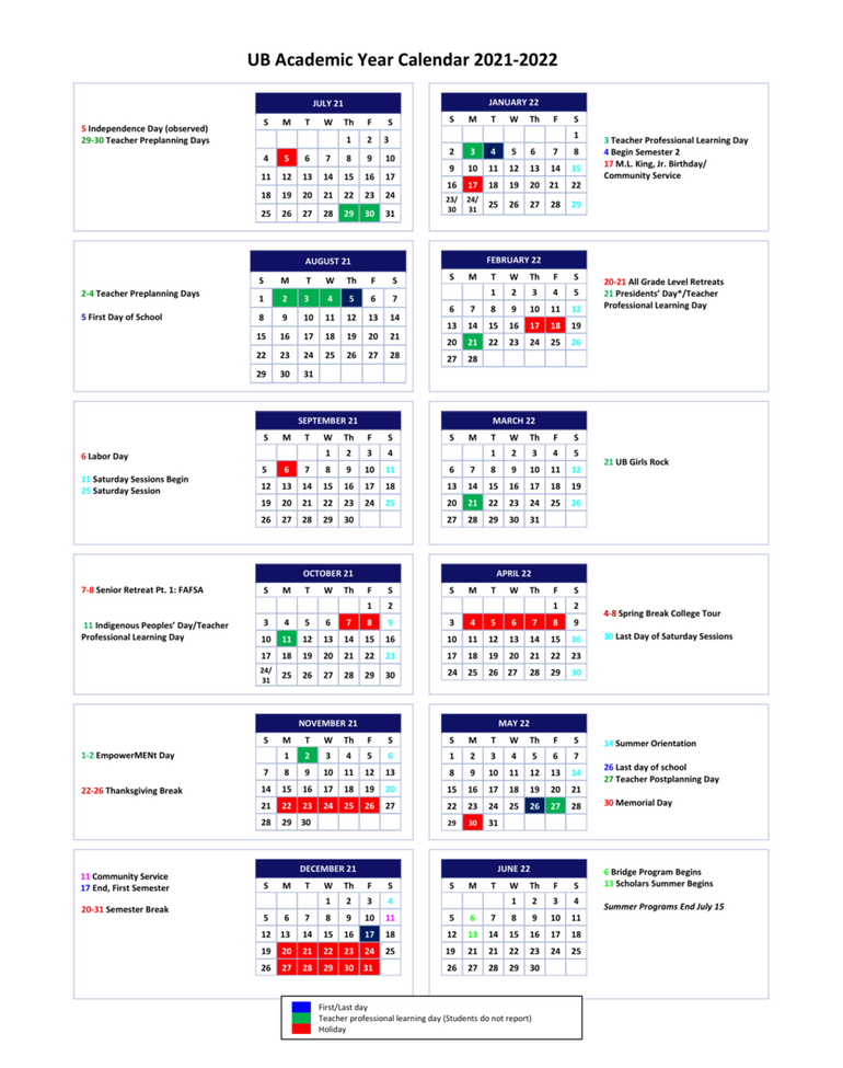 Calendar (Upward Bound)