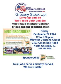 # Grocery Giveaway #Feeding America #Northern Illinois Food Ba #MidwestVeterans Closet #Veterans #North Chicago Illinois #MorthernIllinoisFoodBank #FeedingAmerica