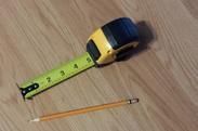Photo of measuring tape with pencil