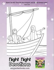 Night Night Devotions coloring pages