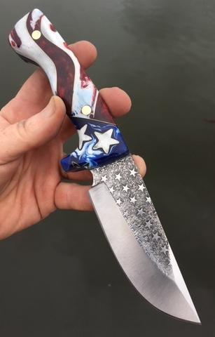 How to make a Patriotic Themed knife. Part of the complete online guide to knife making. www.DIYeasycrafts.com
