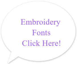 Embroidery Fonts