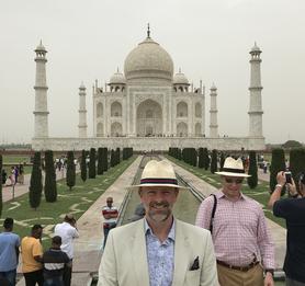 Craig Lawrence Gurkha author at the Taj Mahal in May 2019