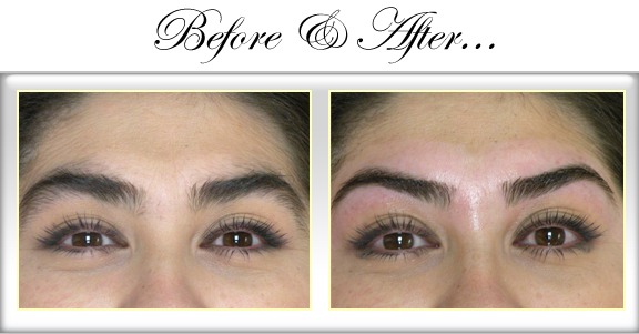 waxing eyebrows before and after