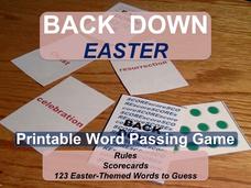Back Down Easter Word Passing Game