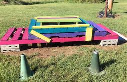 Colby's Army photo of a eco friendly pallet mounting block for horses