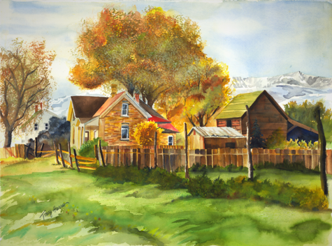Original Watercolor Tracy Harris, Limited Edition, Giclee, For Sale