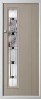 1 strip rebate composite door in grey