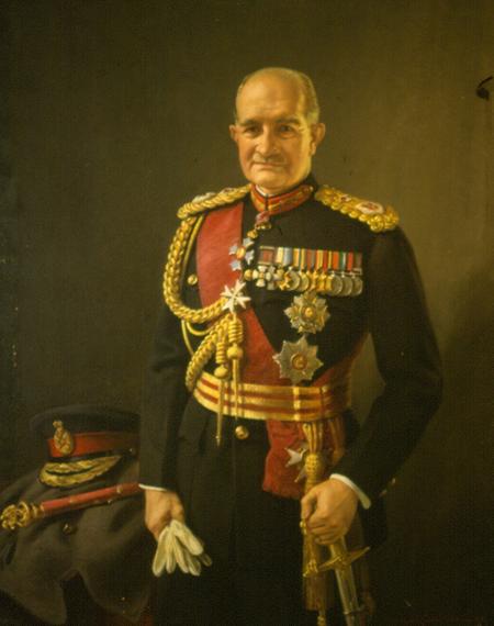 Painting of Field Marshal Bill Slim in the Gurkha barracks in Folkestone