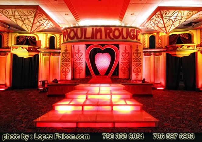 Moulin Rouge Stage Miami Quinces Party Quinceanera 15 anos