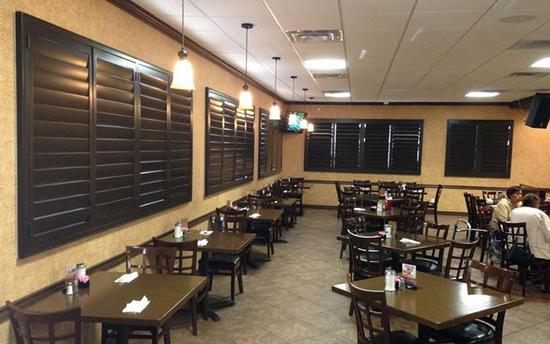 Beautiful shutters installed in a local El Paso restaurant