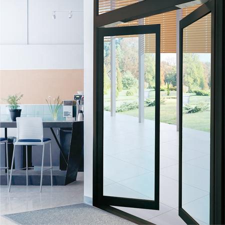 Concealed automatic swing door residential