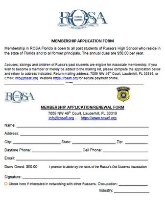 ROSA FL Membership Application