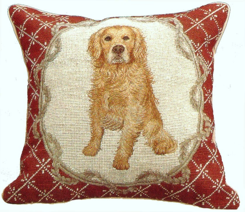 Hkh International Dog Needlepoint Dog Pillows