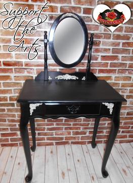 Custom Vintage Vanity For Sale Black Shabby Chic