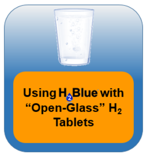 Using H2Blue with open cup H2 tablets