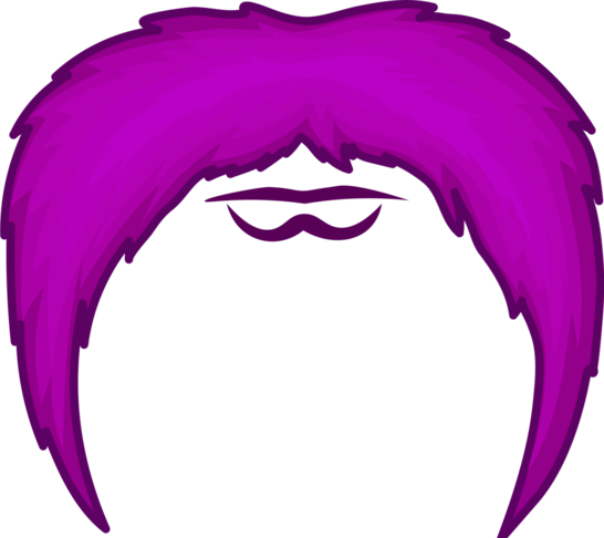 Purple Mustache; Purple Moustache