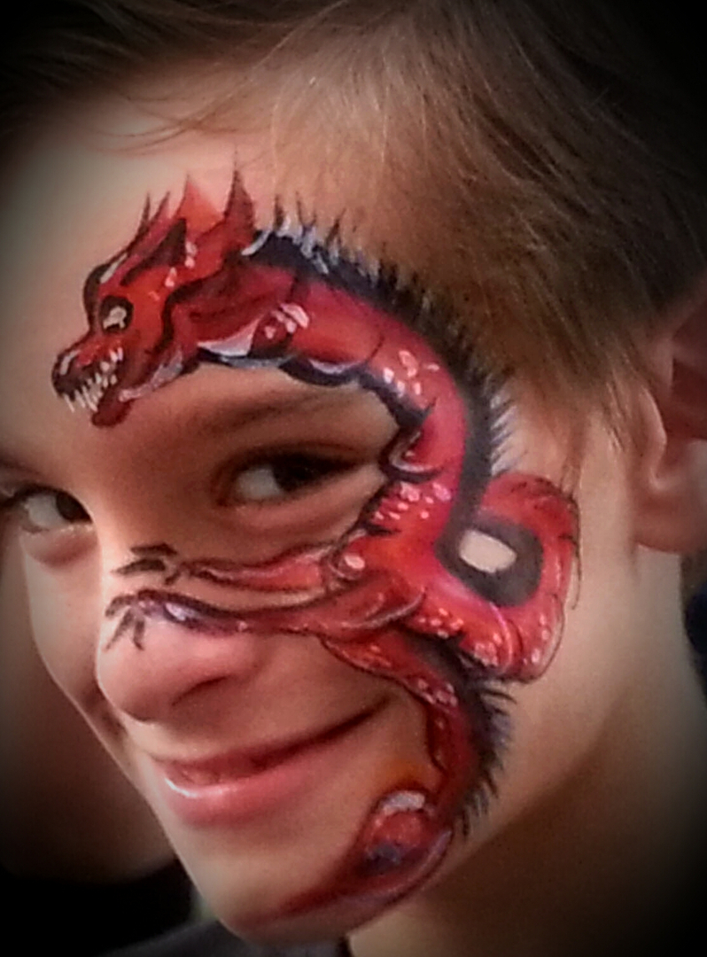 red dragon face paint