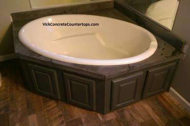 Concrete tub surround