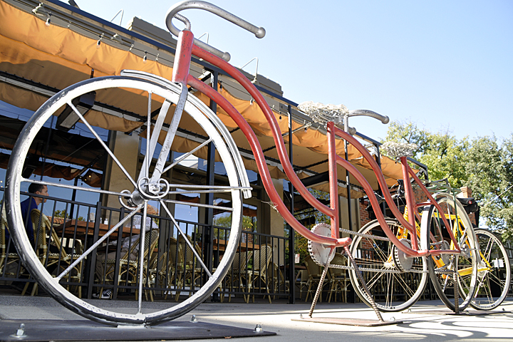 Artistic store bike racks