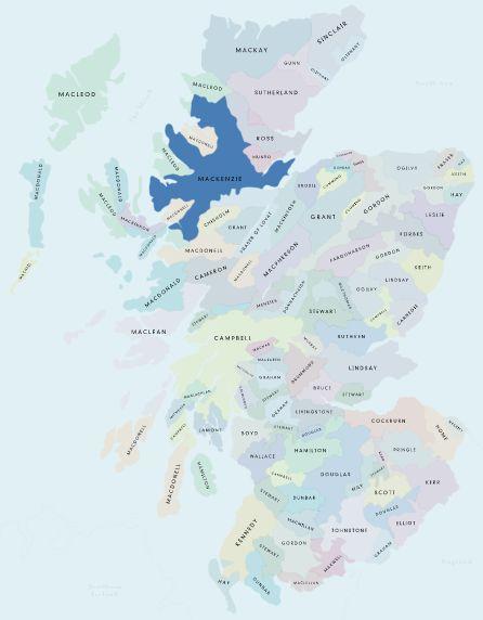 Interactive Scottish Clan map