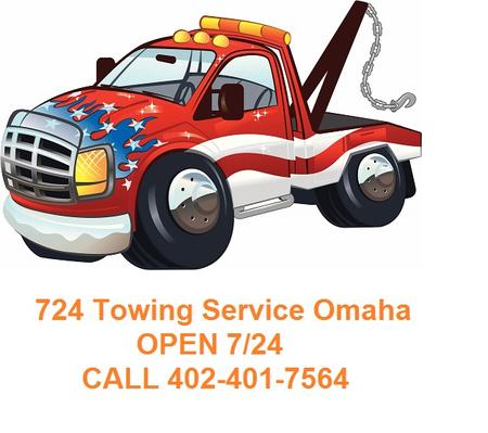 724 Towing Service Omaha NE Logo Follow us at social media and read our great reviews.