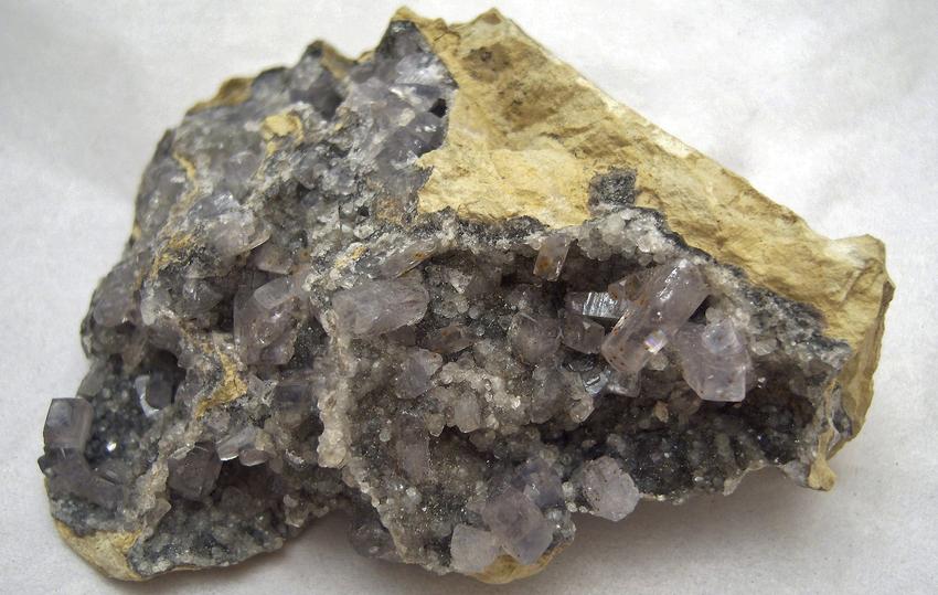 blue CELESTINE and CALCITE - Meckley's Quarry, Mandata, Northumberland County, Pennsylvania, USA - ex Sterling Hill Mining Co. Owned & Operated by The Hauck Families - for sale