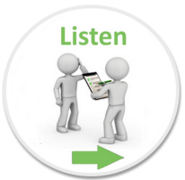 Listen - Step 1 - take the time to listen to stakeholders about what is needed