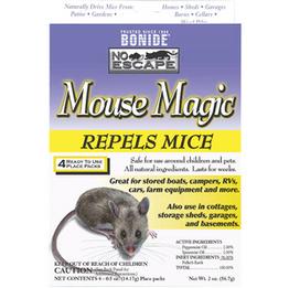 No Escape Mouse Magic contains natural ingredients that triggers "escape/avoidance" behaviors in mice