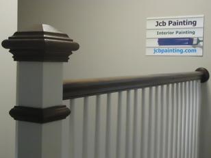 staircase railing with spindles.