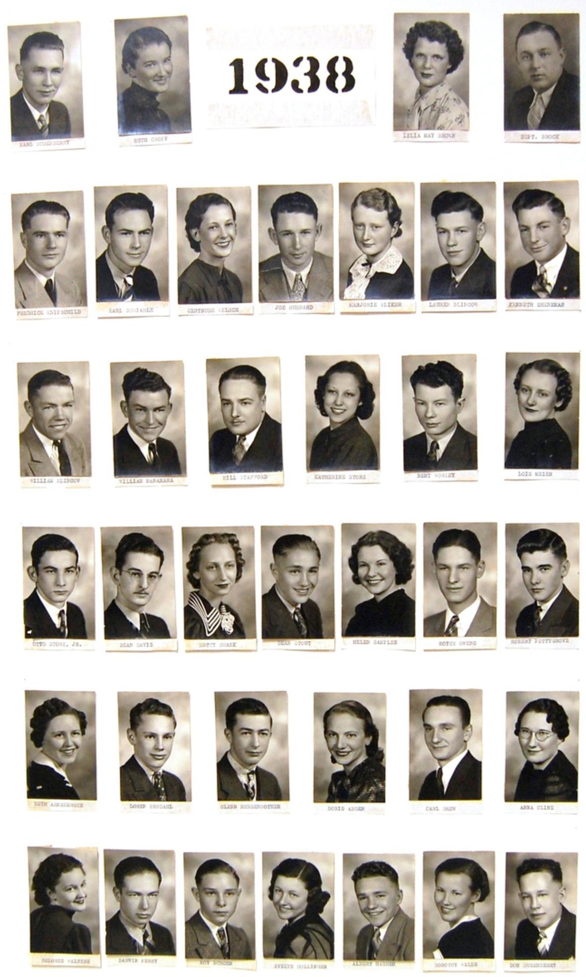 Oxford Nebraska High School Class Of 1938