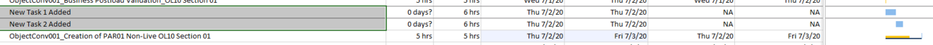 MS Project add new tasks to schedule