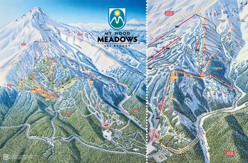 Mt Hood Ski Trail Map Mt. Hood Meadows - Stg