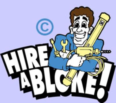 cartoon logo hire a bloke handy man coolcartoons.net
