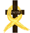 Gold Painted Ribbon Childhood Cancer Designs