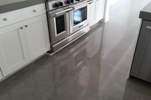 polished concrete kitchen