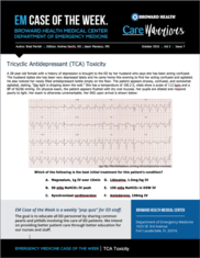 1016 -3 TCA Overdose (written by Bradley Parrish, MSIV)