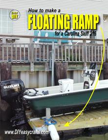 DIY floating boat ramp for Carolina Skiff. www.DIYeasycrafts.com