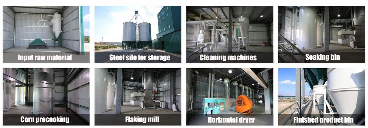 flow sheet of precooked corn flour mill machine