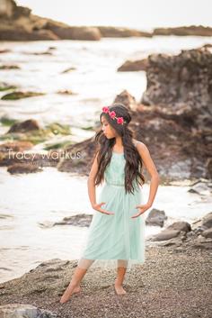 girl doing ballet at the beach