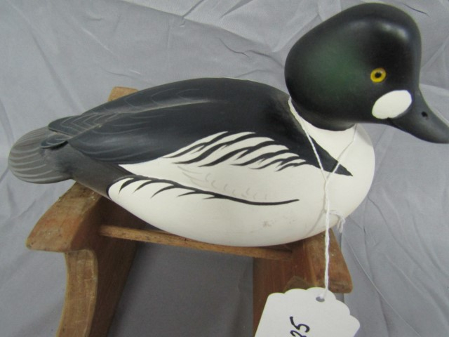 Sold at Auction: NICK TRAHAN MALLARD DRAKE DECOY Painted eyes. Carved bill.  Upswept tail. Branded JH N.O. LA. Minor gunning wear. Length 15. Prove