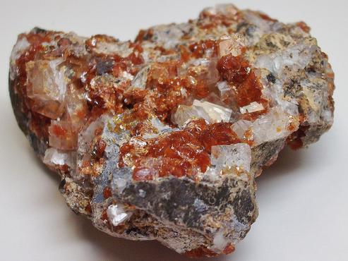 Vanadinite crystals - San Carlos Mine, Chihuahua, Mexico