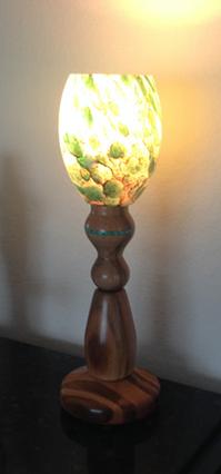 canary wood custom turned lamp