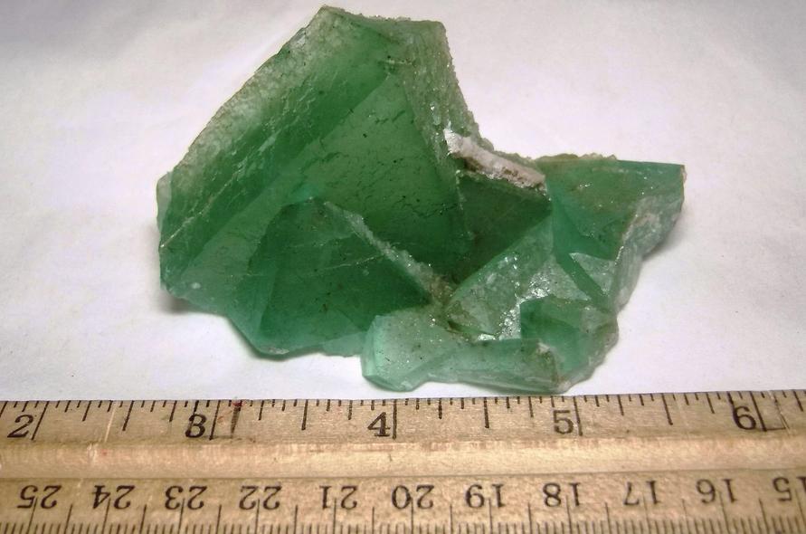 fluorescent phantom green FLUORITE - Riemvasmaak, Kakamas, Kai !Garib, ZF Mgcawu District, Northern Cape Province, South Africa - ex Parker Minerals