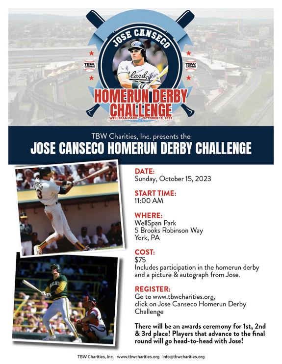 TBW Charities, Inc - Jose Canseco Homerun Derby Challenge