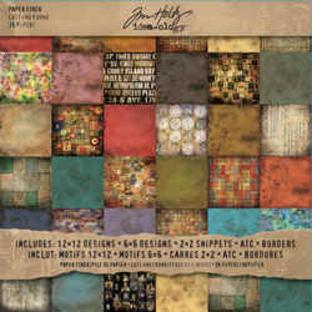  French Industrial Paper Stash by Tim Holtz Idea-ology, 36  Sheets, Double-Sided Cardstock, Various Sizes, Multicolored, TH93052 :  Scrapbooking Supplies : Arts, Crafts & Sewing