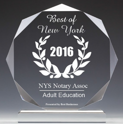 NY Notary Learning Center Review Award 2016