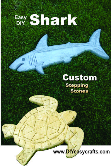 How to make Custome shapped Shark or Sea Turtle stepping stones