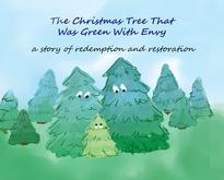 Christmas trees. Illustration. Book Cover.