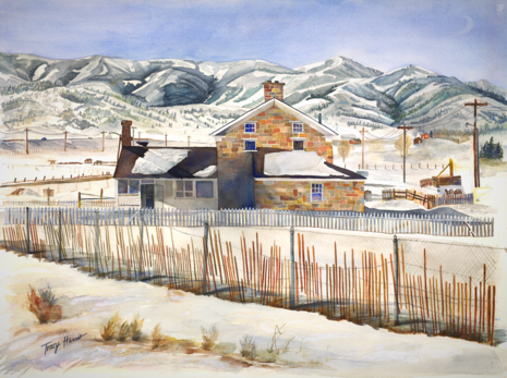 Park City, Utah, Watercolor Artist Tracy Harris, Limited Edition Giclee, Park City Utah, Ski Resort